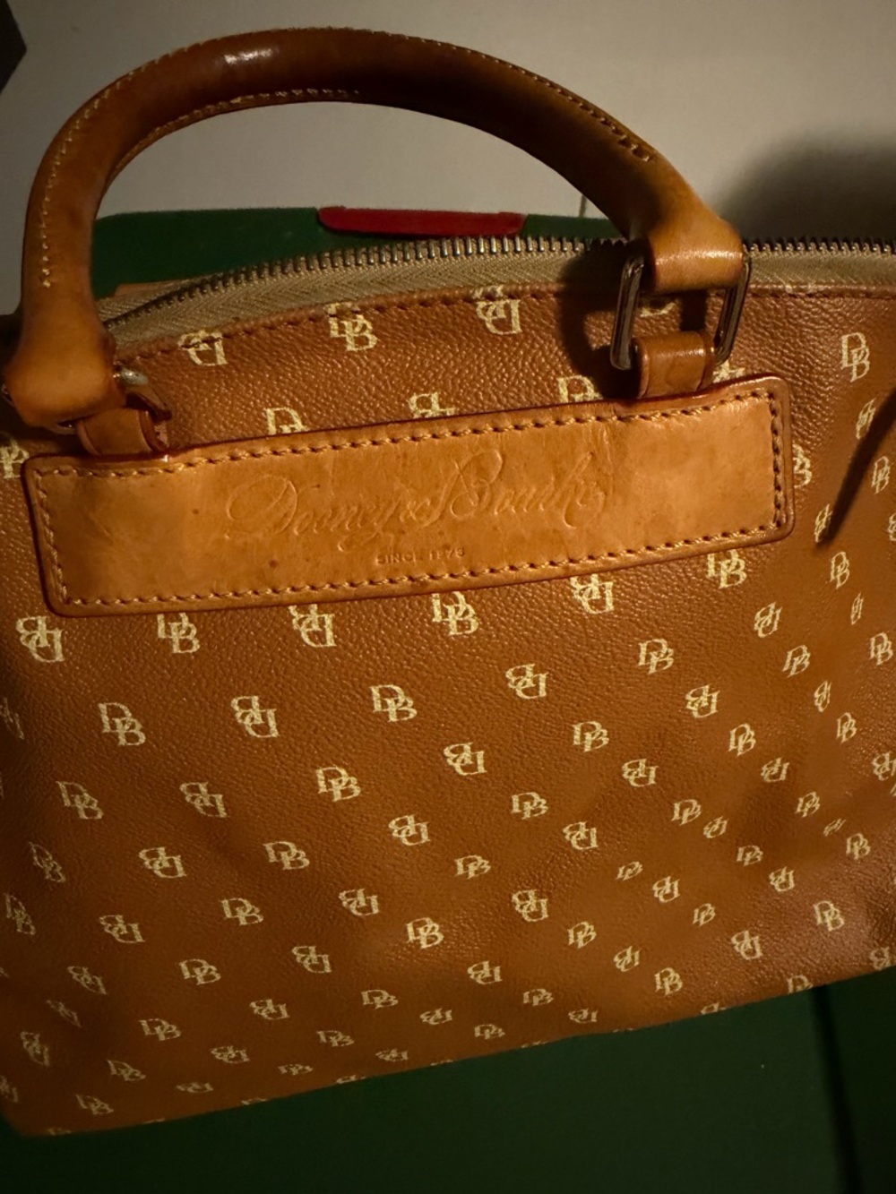 Dooney & Bourke Tan Logo Dome Satchel - Picture 2 of 8